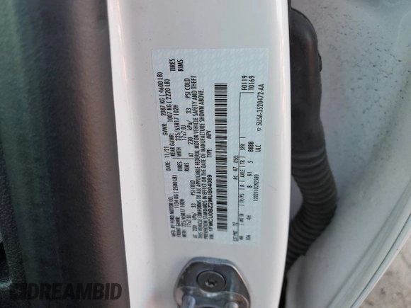 2021 Ford Escape SE Hybrid with VIN 1FMCU0BZ2MUB04089, listed as a Copart auction lot 56955305 with 45,088 mi miles and Salvage title. Bid and sale history available at DreamBid. Image 13.