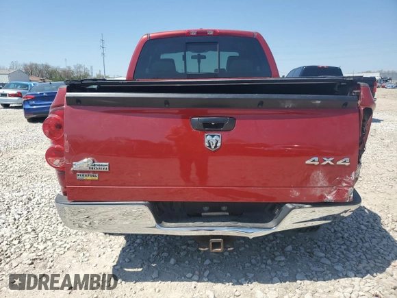 2008 Dodge 1500 SLT with VIN 1D7HU18N98S524296, listed as a Copart auction lot 54044495 with 153,426 mi miles and Salvage Title. Bid and sale history available at carsss.com. Image 6.