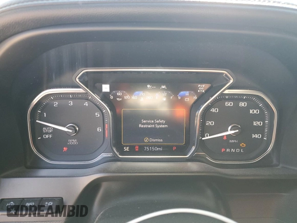 2021 GMC Sierra 1500 AT4 with VIN 3GTP9EED7MG285956, listed as a Copart auction lot 47226625 with 75,150 mi miles and Salvage Title. Bid and sale history available at carsss.com. Image 9.