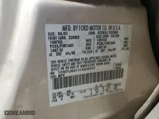 2001 Ford Escape XLT with VIN 1FMYU04141KB50947, listed as a Copart auction lot 47617995 with 132,962 mi miles and Salvage Title. Bid and sale history available at carsss.com. Image 15.