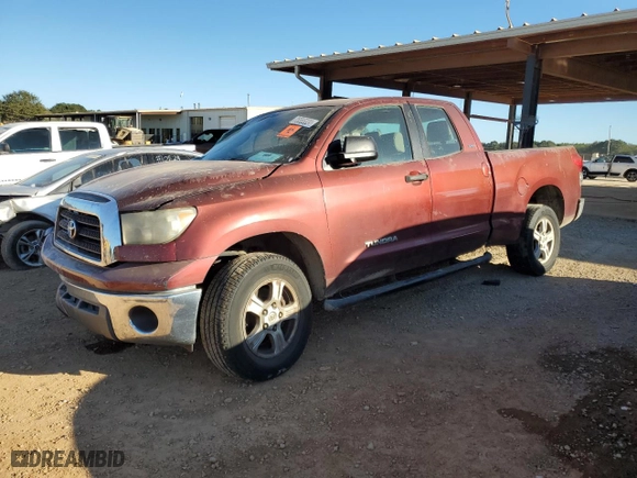 2007 Toyota Tundra SR5 with VIN 5TFRU54177X004835, listed as a Copart auction lot 75555334 with 0 mi miles and Salvage Title. Bid and sale history available at carsss.com. Image 1.