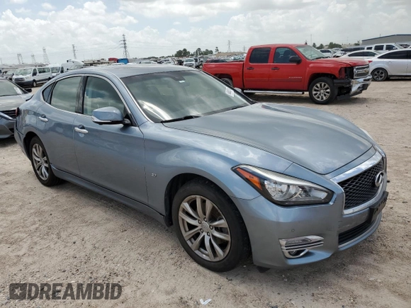 2018 Infiniti Q70 Luxe with VIN JN1BY1AR4JM220422, listed as a Copart auction lot 64843284 with 122,252 mi miles and Salvage title. Bid and sale history available at DreamBid. Image 4.