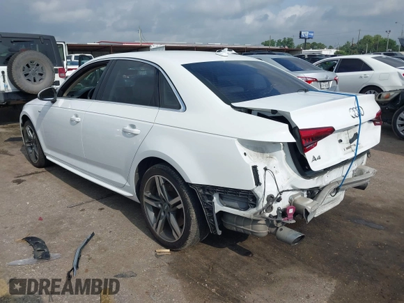 2017 Audi A4 with VIN WAUMNAF42HA040313, listed as a IAAI auction lot 42098351 with Not provided miles and . Bid and sale history available at DreamBid. Image 3.