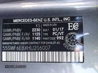 2017 Mercedes-Benz C 43 AMG с VIN 55SWF6EBXHU206007, выставлен на аукционе IAAI как лот 41763850 с пробегом 91 214 миль миль и . История ставок и продаж доступна на DreamBid. Изображение 9.