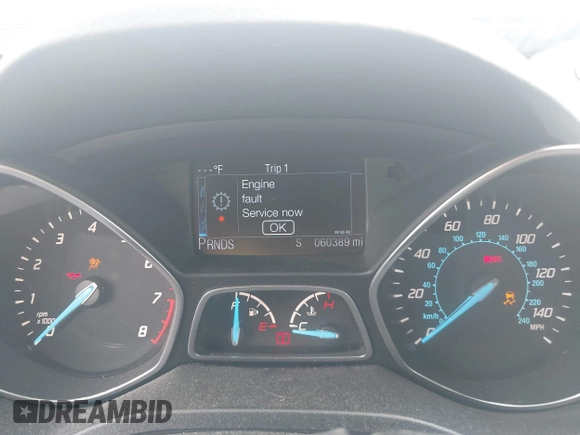 2014 Ford Escape SE with VIN 1FMCU9G9XEUB25240, listed as a IAAI auction lot 41936183 with 60,389 mi miles. Bid and sale history available at carsss.com. Image 7.