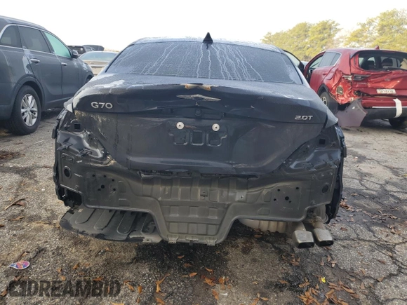 2021 Genesis G70 2.0T with VIN KMTG64LA0MU075600, listed as a Copart auction lot 86821304 with 60,067 mi miles and Salvage Title. Bid and sale history available at carsss.com. Image 6.