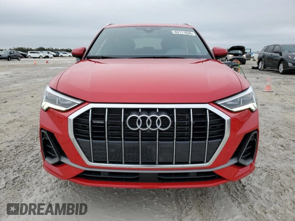 2022 Audi Q3 S line Premium Plus with VIN WA1EECF32N1147622, listed as a Copart auction lot 42111635 with 19,997 mi miles and Salvage Title. Bid and sale history available at carsss.com. Image 5.