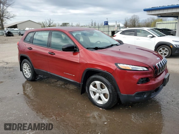 2016 Jeep Cherokee Sport with VIN 1C4PJMABXGW366669, listed as a Copart auction lot 55060605 with 68,978 mi miles and Salvage title. Bid and sale history available at DreamBid. Image 4.