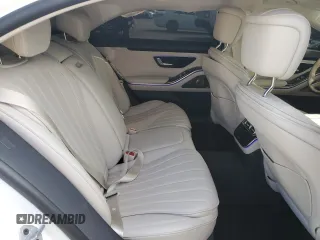 2023 Mercedes-Benz S-Class S 500 with VIN W1K6G6DB3PA223115, listed as a Copart auction lot 69158214 with 4,554 mi miles and Salvage Title. Bid and sale history available at carsss.com. Image 10.