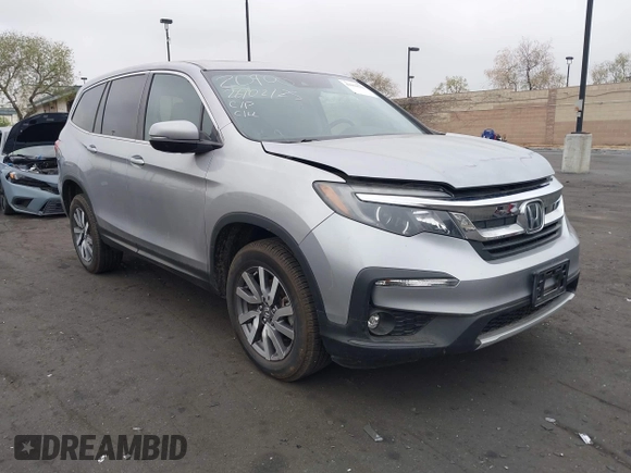 2019 Honda Pilot EX-L with VIN 5FNYF6H54KB055687, listed as a IAAI auction lot 42050539 with 50,989 mi miles and . Bid and sale history available at carsss.com. Image 1.