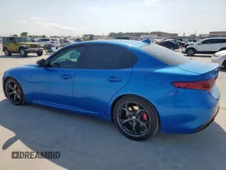 2019 Alfa Romeo Giulia with VIN ZARFAMAN3K7597993, listed as a Copart auction lot 53031435 with 39,556 mi miles and Salvage title. Bid and sale history available at DreamBid. Image 2.