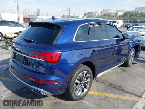 2023 Audi Q5 S line Premium with VIN WA1GAAFY4P2106846, listed as a IAAI auction lot 40960501 with 17,830 mi miles. Bid and sale history available at carsss.com. Image 4.
