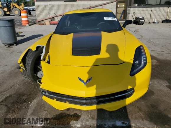 2015 Chevrolet Corvette Z51 1LT with VIN 1G1YH2D73F5000044, listed as a Copart auction lot 70773344 with 52,152 mi miles and Salvage Title. Bid and sale history available at carsss.com. Image 5.