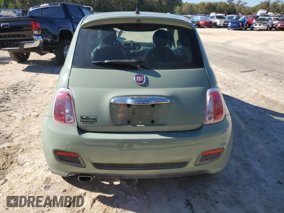 2015 FIAT 500 Sport with VIN 3C3CFFBR1FT707439, listed as a Copart auction lot 49444145 with 65,842 mi miles and Salvage Title. Bid and sale history available at carsss.com. Image 6.
