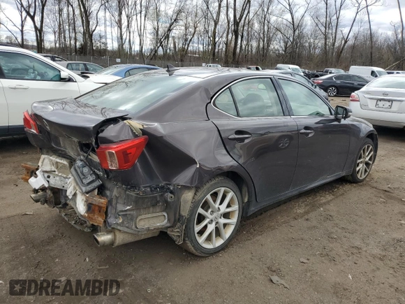 2012 Lexus IS 250 with VIN JTHCF5C21C5054645, listed as a Copart auction lot 51917645 with 286,075 mi miles and Salvage Title. Bid and sale history available at DreamBid. Image 3.