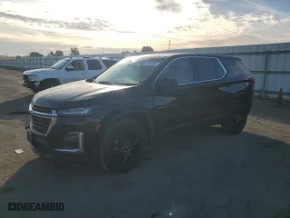 2022 Chevrolet Traverse LS with VIN 1GNERFKW7NJ128860, listed as a Copart auction lot 46322455 with 45,849 mi miles and Salvage Title. Bid and sale history available at carsss.com. Image 1.