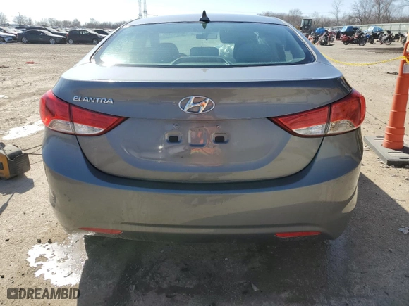 2012 Hyundai Elantra GLS with VIN 5NPDH4AE1CH129139, listed as a Copart auction lot 48070545 with 57,421 mi miles and Salvage Title. Bid and sale history available at carsss.com. Image 6.