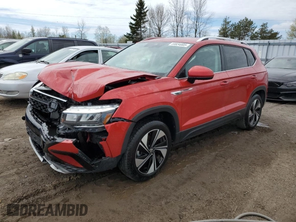 2024 Volkswagen Taos SE z VIN 3VVUX7B25RM025489, wystawiony jako Copart lot #55834005 z przebiegiem 19 985 mil mil oraz Szkoda całkowita • Salvage title. Historia ofert i sprzedaży dostępna na DreamBid. Obrazek 1.