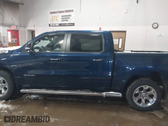 2019 Ram 1500 Big Horn/Lone Star with VIN 1C6SRFFT8KN908051, listed as a IAAI auction lot 41598931 with 95,612 mi miles. Bid and sale history available at carsss.com. Image 14.