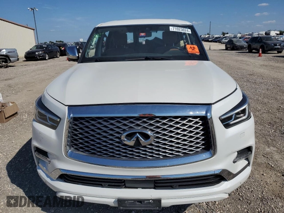 2018 Infiniti QX80 with VIN JN8AZ2NE9J9195382, listed as a Copart auction lot 71923024 with 92,900 mi miles and Salvage Title. Bid and sale history available at carsss.com. Image 5.