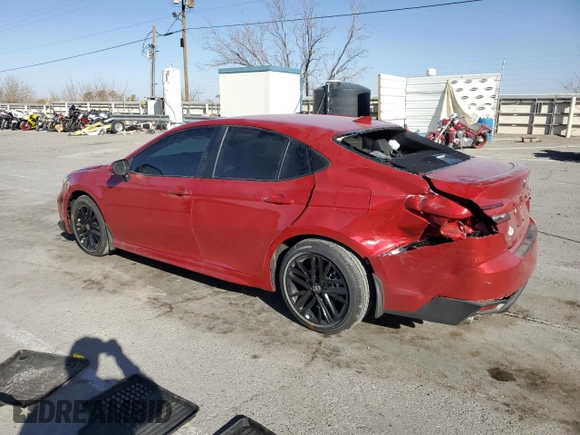 2025 Toyota Camry LE with VIN 4T1DAACK2SU098084, listed as a Copart auction lot 47142905 with 2,331 mi miles and Salvage Title. Bid and sale history available at carsss.com. Image 2.