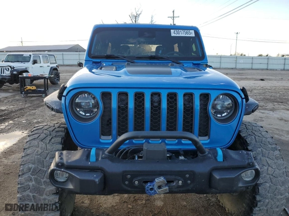 2022 Jeep Wrangler 4xe Unlimited Rubicon with VIN 1C4JJXR68NW190233, listed as a Copart auction lot 43017565 with 58,032 mi miles and Salvage Title. Bid and sale history available at carsss.com. Image 5.