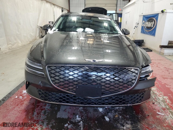 2023 Genesis Electrified G80 with VIN KMTGE4S13PU006070, listed as a Copart auction lot 83849714 with 15,574 mi miles and Clean Title. Bid and sale history available at carsss.com. Image 5.