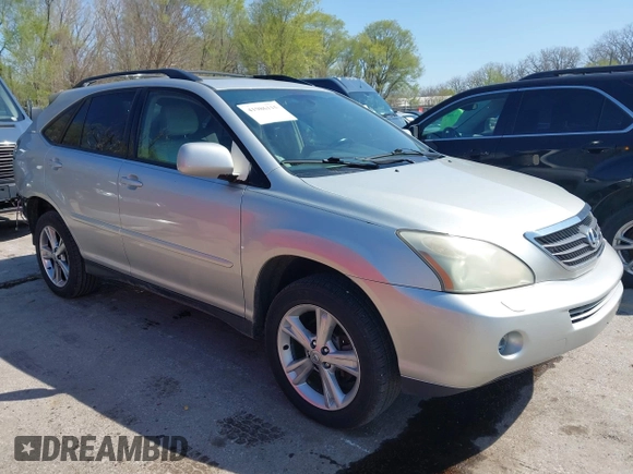 2006 Lexus RX 400h with VIN JTJHW31U360004554, listed as a IAAI auction lot 41986115 with 224,512 mi miles and . Bid and sale history available at DreamBid. Image 1.