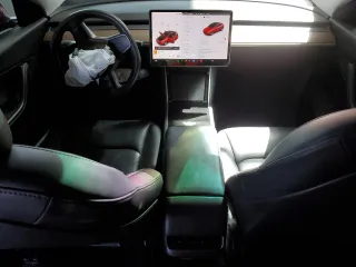 2021 Tesla Model Y Long Range with VIN 5YJYGDEE4MF075690, listed as a Copart auction lot 51274085 with 29,812 mi miles and Salvage Title. Bid and sale history available at carsss.com. Image 8.
