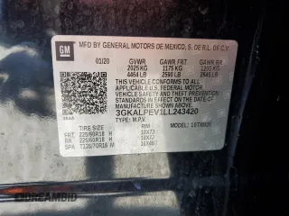 2020 GMC Terrain SLT with VIN 3GKALPEV1LL243420, listed as a Copart auction lot 52810235 with 91,445 mi miles and Non Repairable. Bid and sale history available at carsss.com. Image 14.