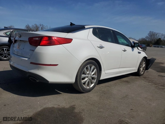 2015 Kia Optima EX with VIN 5XXGN4A79FG510437, listed as a Copart auction lot 51452685 with 0 mi miles and Salvage Title. Bid and sale history available at carsss.com. Image 3.