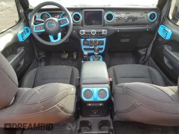 2023 Jeep Wrangler Sport S with VIN 1C4HJXDG3PW615858, listed as a Copart auction lot 85537124 with 16,718 mi miles and Salvage Title. Bid and sale history available at DreamBid. Image 8.