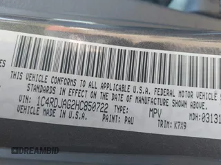 2017 Dodge Durango SXT with VIN 1C4RDJAG2HC850722, listed as a IAAI auction lot 40160978 with Not Provided miles and . Bid and sale history available at DreamBid. Image 9.