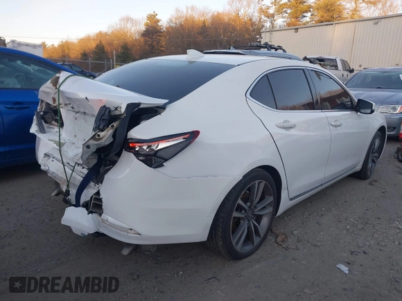 2015 Acura TLX V6 Tech with VIN 19UUB3F56FA000492, listed as a IAAI auction lot 41274442 with 95,519 mi miles. Bid and sale history available at carsss.com. Image 4.
