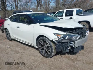 2017 Nissan Maxima SV with VIN 1N4AA6APXHC385664, listed as a IAAI auction lot 41825064 with 134,344 mi miles. Bid and sale history available at carsss.com. Image 1.
