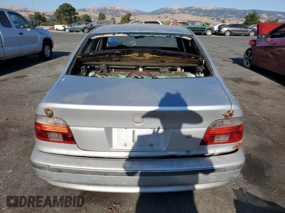 2001 BMW 5 Series 525i with VIN WBADT33491GF41517, listed as a Copart auction lot 72579754 with 0 mi miles and Salvage Title. Bid and sale history available at carsss.com. Image 6.