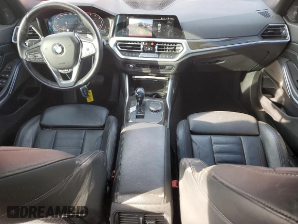 2019 BMW 3 Series 330i xDrive with VIN WBA5R7C51KAJ82278, listed as a Copart auction lot 82415124 with 57,625 mi miles and Salvage Title. Bid and sale history available at carsss.com. Image 8.