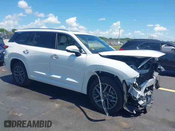 2025 Lexus TX 350 with VIN 5TDAAAA69SS014733, listed as a IAAI auction lot 42481473 with 1,592 mi miles and . Bid and sale history available at DreamBid. Image 1.