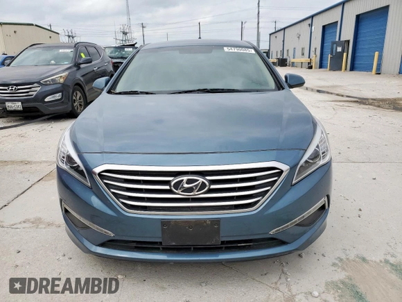 2015 Hyundai Sonata SE z VIN 5NPE24AF9FH218623, wystawiony jako Copart lot #54790085 z przebiegiem 73 208 mil mil oraz Szkoda całkowita • Salvage title. Historia ofert i sprzedaży dostępna na DreamBid. Obrazek 5.
