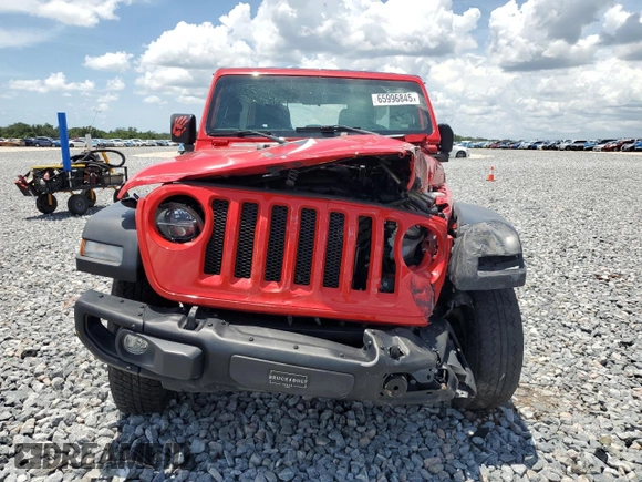 2021 Jeep Wrangler Unlimited Sport S with VIN 1C4HJXDN6MW685705, listed as a Copart auction lot 65996845 with 53,859 mi miles and Non repairable. Bid and sale history available at DreamBid. Image 5.