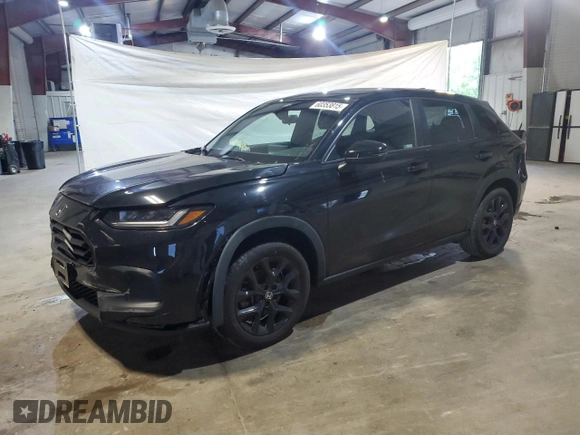 2023 Honda HR-V Sport with VIN 3CZRZ2H58PM703145, listed as a Copart auction lot 60353815 with 33,733 mi miles and Salvage title. Bid and sale history available at DreamBid. Image 1.
