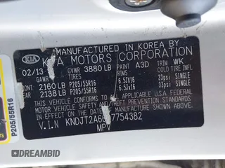 2013 Kia Soul + z VIN KNDJT2A66D7754382, wystawiony jako IAAI lot #41431092 z przebiegiem Nie podano mil oraz . Historia ofert i sprzedaży dostępna na DreamBid. Obrazek 9.
