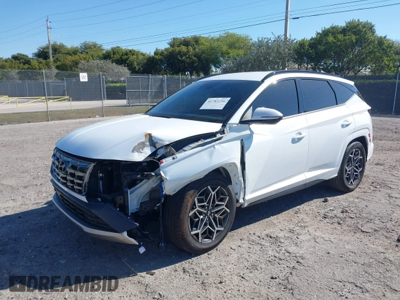2022 Hyundai Tucson N Line with VIN KM8JF3AE5NU144475, listed as a IAAI auction lot 41783256 with 20,902 mi miles. Bid and sale history available at carsss.com. Image 2.