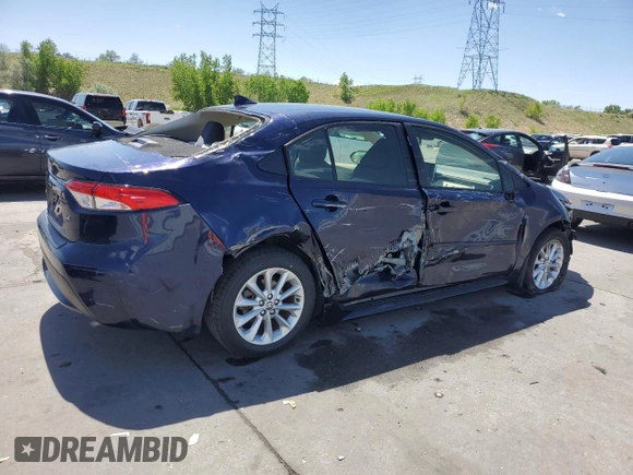 2021 Toyota Corolla LE with VIN JTDVPMAE9MJ121337, listed as a Copart auction lot 56254894 with 11,976 mi miles and Salvage Title. Bid and sale history available at DreamBid. Image 3.