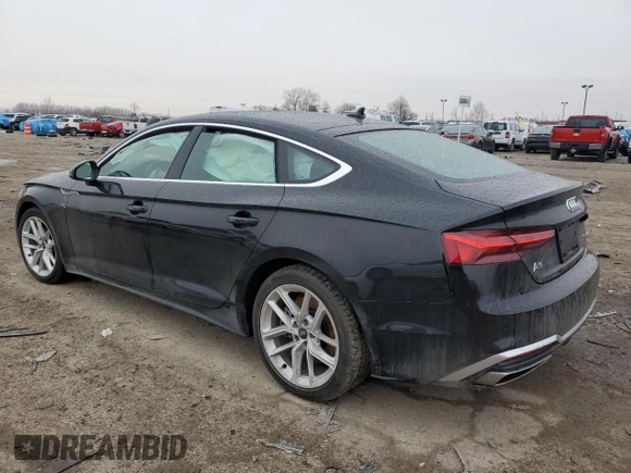 2023 Audi A5 Sportback S line Premium with VIN WAUDACF50PA012637, listed as a Copart auction lot 37794583 with Not provided miles and . Bid and sale history available at DreamBid. Image 2.