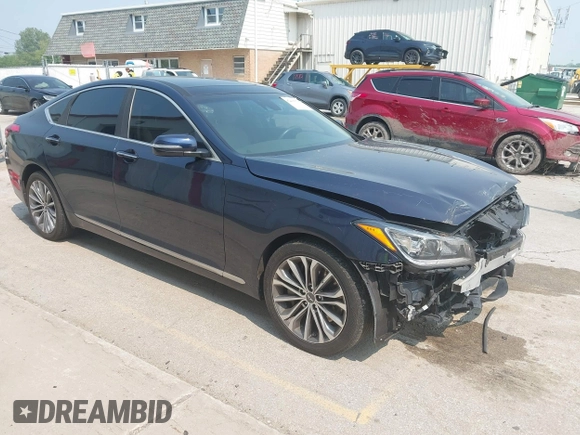 2018 Genesis G80 3.8L with VIN KMHGN4JE3JU246872, listed as a IAAI auction lot 42436770 with 66,022 mi miles and . Bid and sale history available at DreamBid. Image 1.