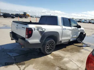 2022 Honda Ridgeline RTL-E with VIN 5FPYK3F72NB018843, listed as a Copart auction lot 50070165 with 53,043 mi miles and Salvage Title. Bid and sale history available at DreamBid. Image 3.