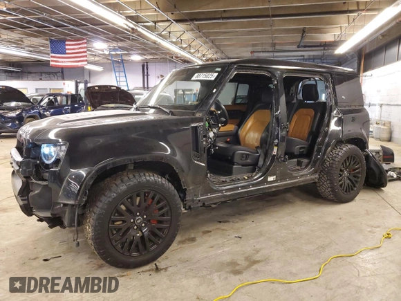 2020 Land Rover Defender X z VIN SALEXEEUXL2033275, wystawiony jako Copart lot #88715025 z przebiegiem 62 345 mil mil oraz Szkoda całkowita • Salvage title. Historia ofert i sprzedaży dostępna na DreamBid. Obrazek 1.