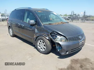 2008 Nissan Quest S z VIN 5N1BV28U68N112860, wystawiony jako IAAI lot #42222232 z przebiegiem 168 493 mil mil oraz . Historia ofert i sprzedaży dostępna na DreamBid. Obrazek 1.