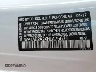 2017 Porsche Cayenne S E-Hybrid with VIN WP1AE2A2XHLA75671, listed as a Copart auction lot 46304275 with 103,527 mi miles and Salvage title. Bid and sale history available at DreamBid. Image 14.